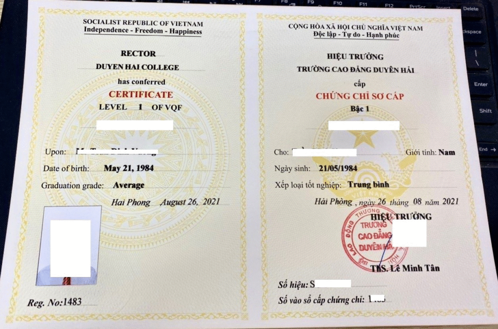 mau chung chi so cap van tai